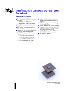 Intel 82870DH DDR Memory Hub (DMH) Datasheet