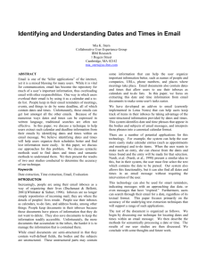 Identifying and Understanding Dates and Times in Email