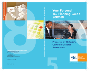 Your Personal Tax Planning Guide 2009-10