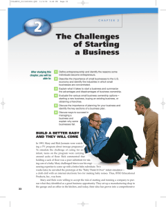 The Challenges of Starting a Business