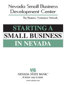 Starting Small Business - Nevada Small Business Development