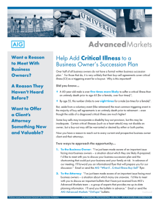 Help Add Critical Illness to a Business Owner's