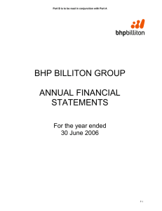 BHP Billiton Form 20-F Financial Statements