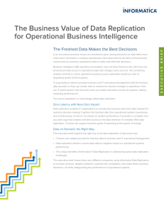 Executive Brief The Business Value of Data Replication