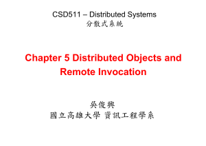5. Distributed objects and remote invocation