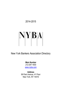 2014-2015 New York Bankers Association Directory