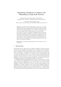 Employing Checkpoint to Improve Job Scheduling