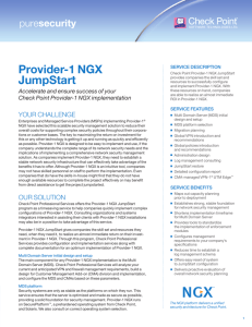 Provider-1 NGX JumpStart - Check Point Software Technologies