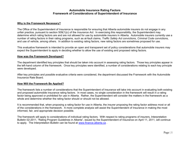 automobile-insurance-rating-factors-framework