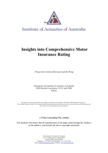 Insights into Comprehensive Motor Insurance Rating