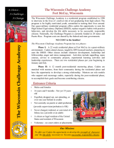 Challenge Academy Pamphlet - The Wisconsin Challenge Academy