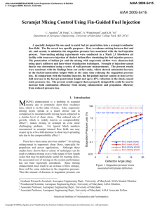 Scramjet Mixing Control Using Fin