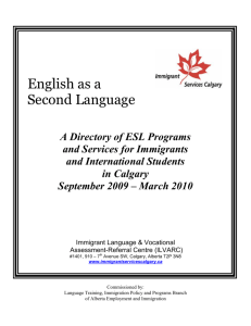 esl with literacy support - Immigrant Services Calgary