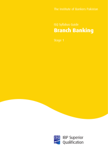 Branch Banking - The Institute of Bankers Pakistan