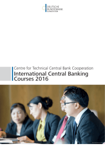 International Central Banking Courses 2016