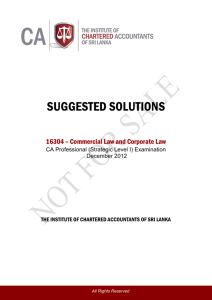 Commercial Law and Corporate Law