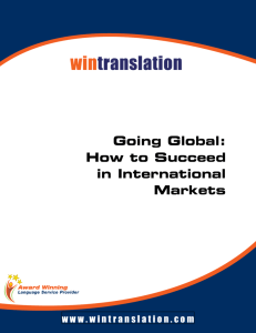 Going Global: How to Succeed in International Markets