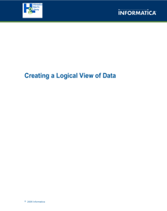Creating a Logical View of Data