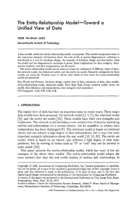 The Entity-Relationship Model-Toward a Unified View of Data