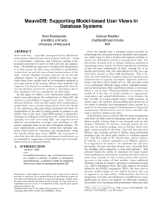 MauveDB: Supporting Model-based User Views in Database Systems