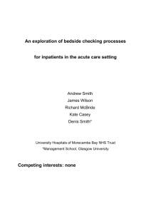 An exploration of bedside checking processes for inpatients in the
