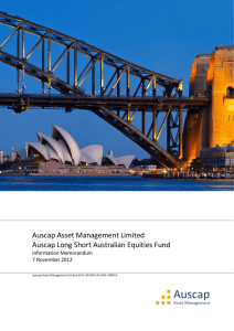 Auscap Asset Management Limited Auscap Long Short Australian