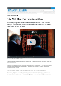 The ASX files: The value is out there