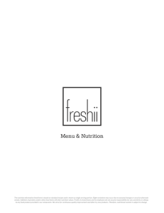 Freshii 5.1 Menu & Nutrition