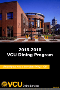 2015-2016 VCU Dining Program