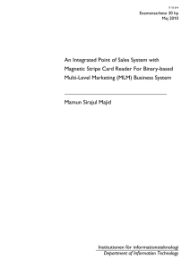 An Integrated Point of Sales System with Magnetic Stripe Card