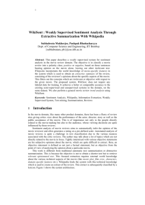 WikiSent : Weakly Supervised Sentiment Analysis Through