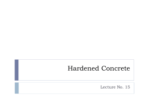 Notes - Hardened Concrete