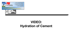 VIDEO: Hydration of Cement