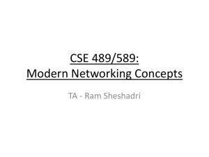 CSE 489/589: Modern Networking Concepts