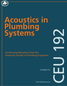 Acoustics in Plumbing Systems