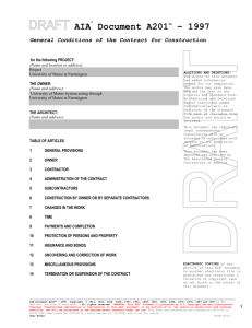 A201-1997 - General Conditions of the Contract for Construction