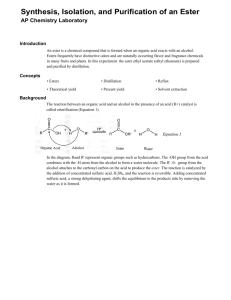 Synthesis, Isolation, and Purification of an Ester