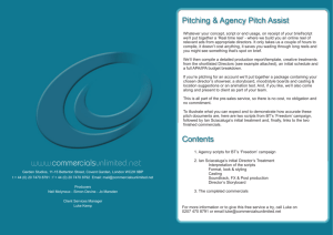 Pitching & Agency Pitch Assist Contents