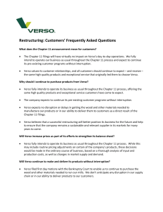 Restructuring: Customers' Frequently Asked Questions