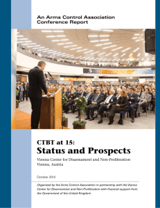 CTBT at 15: Status and Prospects