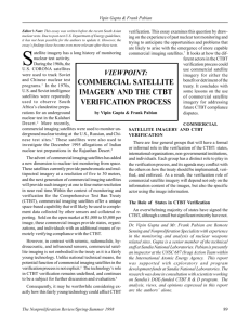 viewpoint: commercial satellite imagery and the ctbt verification