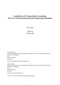 Legalization of Transnational Accounting