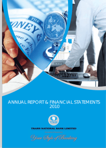 2010 Annual Report - Transnational Bank