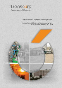 TRANSCORP - Transnational Corporation of Nigeria Plc