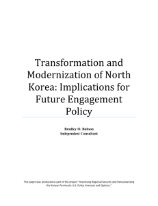 Transformation And Modernization Of North Korea