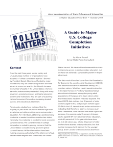 A Guide to Major US College Completion Initiatives