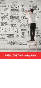 2013-2014 Tax Planning Guide