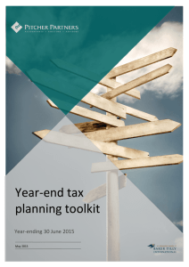 Tax planning toolkit for 30 June 2015