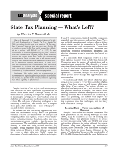 State Tax Planning — What's Left?