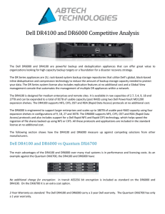 Dell DR4100 and DR6000 Competitive Analysis